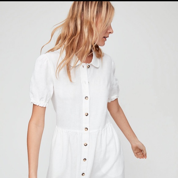 ARITZIA Wilfred Naeva Linen Button Front Dress S - Picture 3 of 16